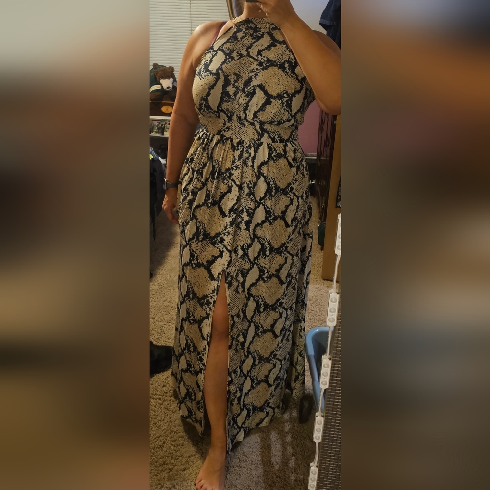 Snake Print Dress
